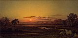 Two Fishermen in the Marsh, at Sunset by Martin Johnson Heade